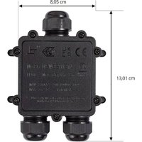 PRIOS Cable connector, waterproof, IP68, length 130 cm, black