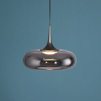 Schöner Wohnen LED-hänglampa Posh 1 lampa, rökfärgat glas, 3 000 K