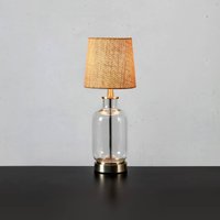 Markslöjd Costero table lamp, transparent/natural, 43 cm