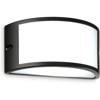 Ideallux Ideal Lux utomhusvägglampa Rex 1, svart, aluminium, IP44, E27