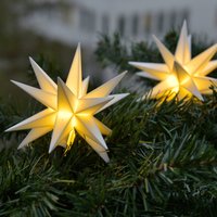 STERNTALER fairy lights star, white Ø 12 cm 18-pointed 3-bulb