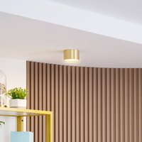 Lindby Nivoria LED spotlight, Ø11 cm, 9 W, gold-coloured, metal
