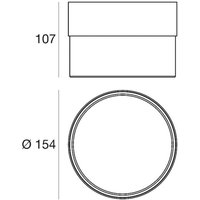 Linea Light Crumb LED-taklampa, vit, Ø 15,4 cm, järn, glas