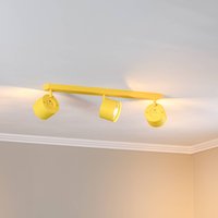 Argon Spot pour plafond Chloe réglable à 3 lampes, jaune