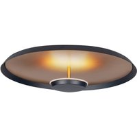 HighLight LED-taklampa Oro, Ø 45 cm, svart/guld, metall, dimbar