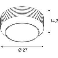 SLV Pantilo Rope 27 taklampa, svart/grå/silver, glas