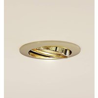 Prios takinbyggnadslampa Fibur, guld, aluminium, Ø 8,2 cm