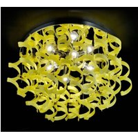 Metallux Strålande plafondlampa YELLOW 70 cm Ø