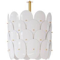 By Rydens Pendelleuchte Omlott, messing/weiß, Ø 50 cm
