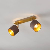 EGLO Taklampa Valbiano cappuccino/guld 2 lampor