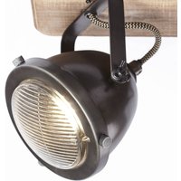 Brilliant Plafonnier Carmen Wood à quatre lampes