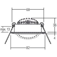 BRUMBERG BB03 Spot round RC-dimmable connection box 3-piece nickel