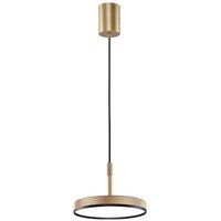 Viokef LED hanging light Don, gold-coloured, Ø 20 cm, metal