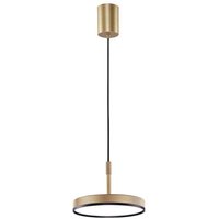 Viokef LED-pendellampa Don, guldfärgad, Ø 20 cm, metall