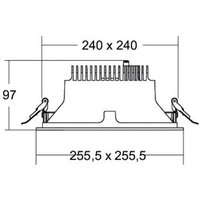 BRUMBERG Apollo Mega, lisse, angulaire, DALI, 3.000 K, blanc