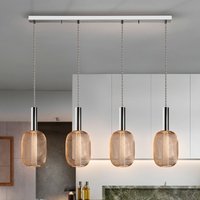 Schuller Valencia Suspension LED Micron, poutre, 4 lampes, chromé, doré