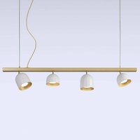 Marchetti LED-pendellampa Dome med fyra ljuskällor vit