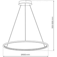Milagro Lighting Suspension LED Saturno, Ø 100 cm, dorée, à 1 lampe, 4 000 K