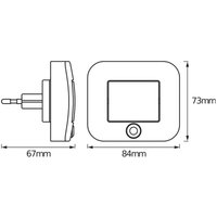 Veilleuse LED OSRAM pour prise électrique LUNETTA HALL Capteur PIR blanc
