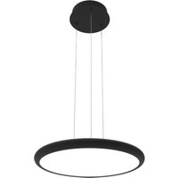 Viokef Benett LED hanging light, black, Ø 50 cm, metal/acrylic
