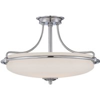 Griffin loftlampe med afstand, krom, Ø 57 cm