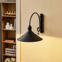 Argon Applique murale Elmo, laquée noir