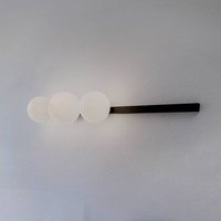 ALDEX Applique murale Garda 3, noir, métal, verre, à 3 lampes