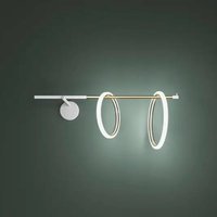 Marchetti LED wall light Ulaop, two rings, right, black