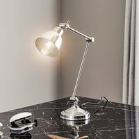 Euluna Bordslampa Emoti, kromfärgad, 45 cm hög, justerbar