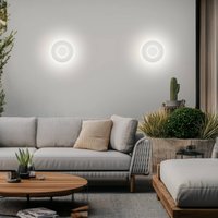Helestra LED outdoor wall lamp BUD, dimmable, white, IP65
