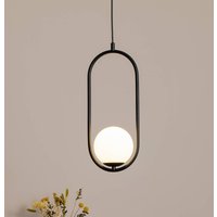 ALDEX Dione pendant light, 1-bulb, black/white