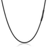PROSTEEL Snake Chain Necklace with Sturdy Clasp, 2MM Thin Chain for Adding a Pendant, Mens Jewellery, 316L Stainless Steel Silver/Gold Plated/Black (W