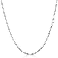 PROSTEEL Snake Chain Necklace with Sturdy Clasp, 2MM Thin Chain for Adding a Pendant, Mens Jewellery, 316L Stainless Steel Silver/Gold Plated/Black (W
