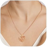 PROSILVER Sterling Silver Necklace for Women - Heart Celtic Cross Motherhood Triquetra Knot Pendant with Adjustable Chain - Celtic Infinity Love Jewel