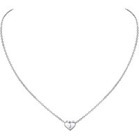 PROSILVER Sterling Silver Initial Necklace for Women Girls Ladies, Letters A-Z 26 Alphabet Heart Pendant, Adjustable Chain (Send Gift Box)