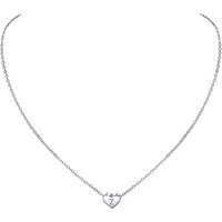 PROSILVER Sterling Silver Initial Necklace for Women Girls Ladies, Letters A-Z 26 Alphabet Heart Pendant, Adjustable Chain (Send Gift Box)