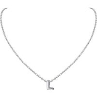 PROSILVER Sterling Silver Initial Necklace for Women,Letters A-Z 26 Alphabet Pendant, Adjustable Chain with S925 Stamp -Send Gift Box