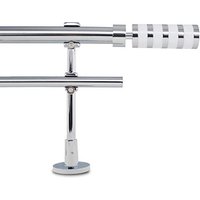 GCurtain Adjustable Double Curtain Pole, 170-310cm, 3/4 Inch Diameter, Wall Mount, Black Cylinder Finials Black Cylinder 170cm-310cm, 3/4" Diameter