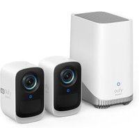 eufy Security S300 eufyCam 3C 2-Cam Kit Security Camera Outdoor Wireless, 4K Camera, Expandable Local Storage Up To 16TB, Face Recognition AI, Spotlig