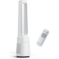 Pro Breeze® OmniAir 41" Bladeless Tower Fan with Air Purifier - Silent Standing Portable Circulator - Remote Control, HEPA Filter, LED Display, 10 Fa