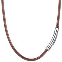 PROSTEEL Men's Faux Leather Waterproof Necklace 2 mm/3 mm Black Brown Cord Chain with Stainless Steel Clasp â Length 41/46/20/22/24/26/28/76 cm 66 C