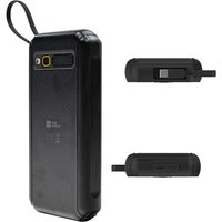 AGM Rugged Mobile Phone with Portable Charger, 4000mAh Battery with Built in USB-C Cable, Mobile Hotspot/Cloud Apps/Flashlight, 4G Unlocked Cellphone