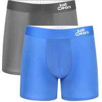 JustWears Everyday & Active Mens Boxer Briefs, 2 Pack | Breathable Anti-Chafe Underwear with Moisture-Wicking MicroModal Air Cool Fabric & PouchTechâ