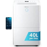 Pro Breeze® 40L OmniDry WiFi Dehumidifier with Automatic Humidity Sensor & Display, 24Hr Timer, Laundry Drying, Continuous Drainage with Smart App Wh