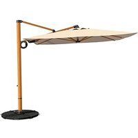 Grand patio Garden Parasol Umbrella, 3Ã3M Cantilever Parasol with 8 Ribs, Outdoor Sun Umbrella for Garden (Beige,Square)