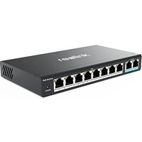Reolink PoE Switch with 8 PoE Ports, 2 Gigabit Uplink Ports, Up to 120W Total for All PoE ports, Ideal NVR PoE IP Cameras, IEEE802.3af/at, Desktop/Wal