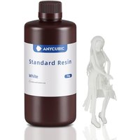 ANYCUBIC 3D Printer Resin, 405nm High Precision Fast Curing Photopolymer Resin for LCD 3D Printing 1kg White White 1kg