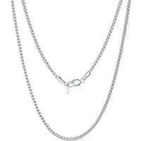 PROSTEEL Mens Necklace Chain Stylish Flat Box Chain Link Black/Silver/Gold Plated, Hypoallergenic 316L Stainless Steel Jewellery (with Gift Box) 26"(6