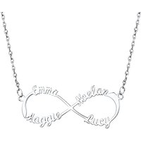 PROSTEEL Women Infinity Name Necklace Personalized with Birthstones, 1/2/3/4 Names Family Mom Nameplate Jewelry, Gold Plated/Stainless Steel-Send Gift