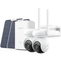 Reolink 4K Solar Camera + Home Hub Kitâ2x Security Camera Outdoor Wireless with Solar Panel & 1x All-in-One Home Hub, 4K UHD, AI Detection, Auto Tra